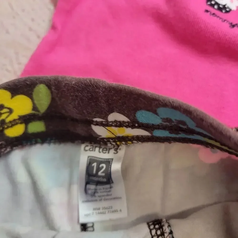 Carter's 2 pc cupcake outfit 12mo
